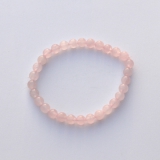 Elastisches Armband aus Rosenquarz-Perlen